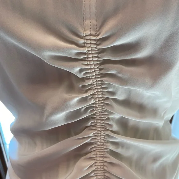Rag & Bone Runched Ruffle Off White Blouse size 6 - Picture 12 of 16